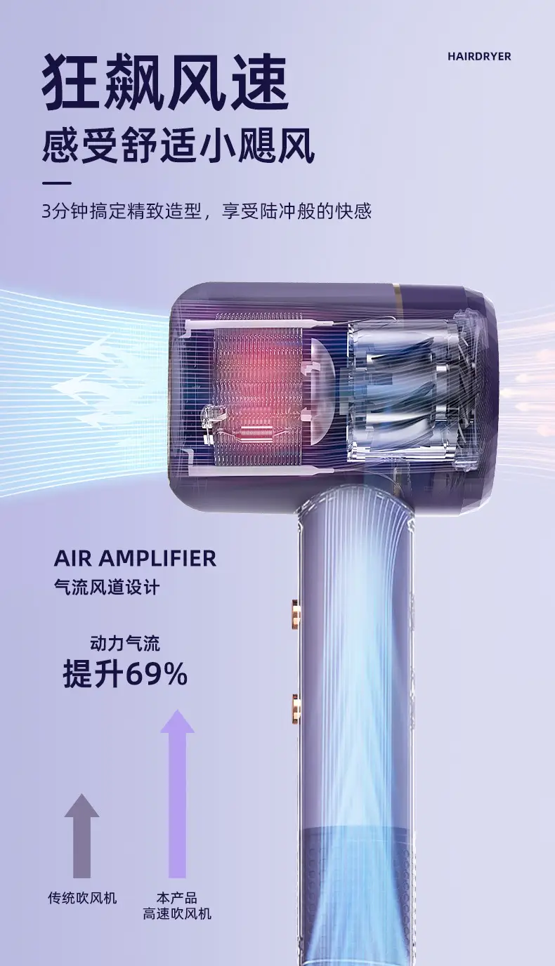 New Hair Dryer High Power Cold Hot Salon Grade — feature 10