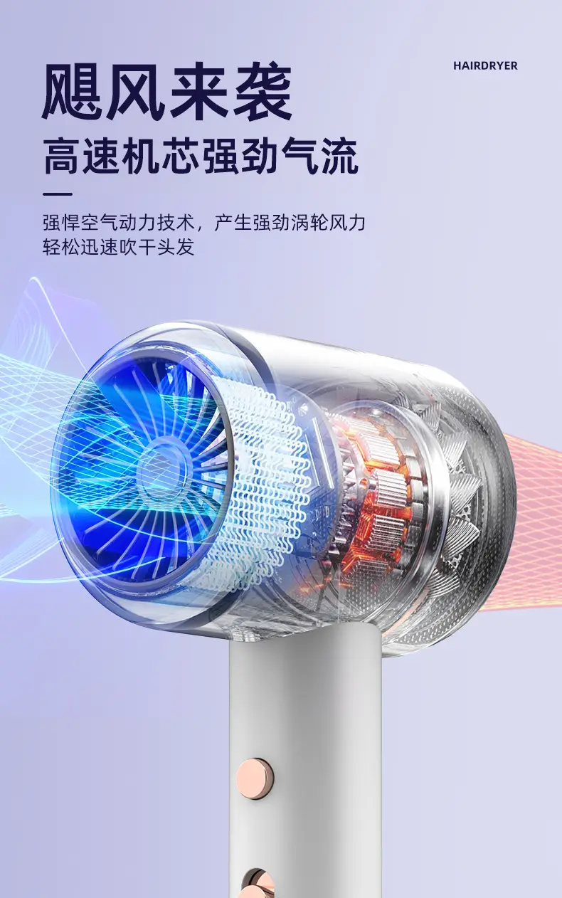 New Hair Dryer High Power Cold Hot Salon Grade — feature 7