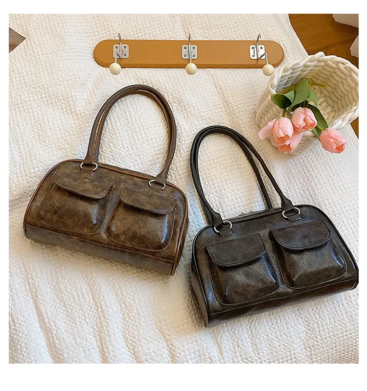 Retro Brown Women's Shoulder Bag 2023 New Large Capacity — feature 22