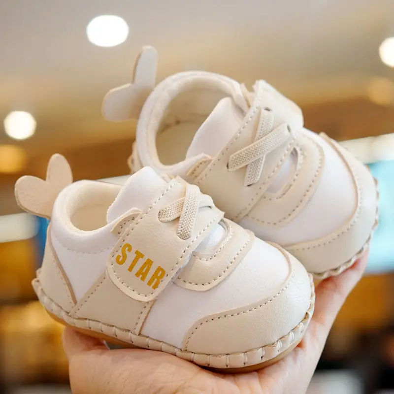 White Soft Baby Shoes for 0-1 Years Anti-Slip