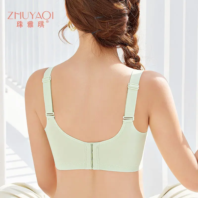 Bra for Large Breasts That Makes Them Appear Smaller, Prevents Sagging, High-End Women's Summer Thin Breathable Lace Sexy Adjustable Large Size Lingerie