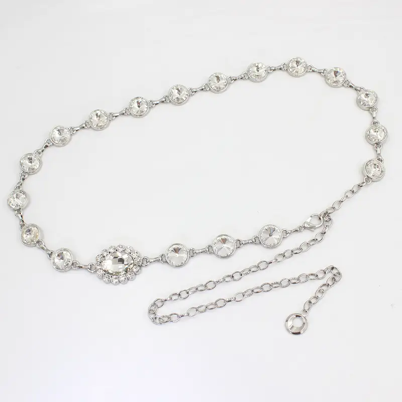 Women's Rhinestone Waist Chain Adjustable Belt Hook - Image 3