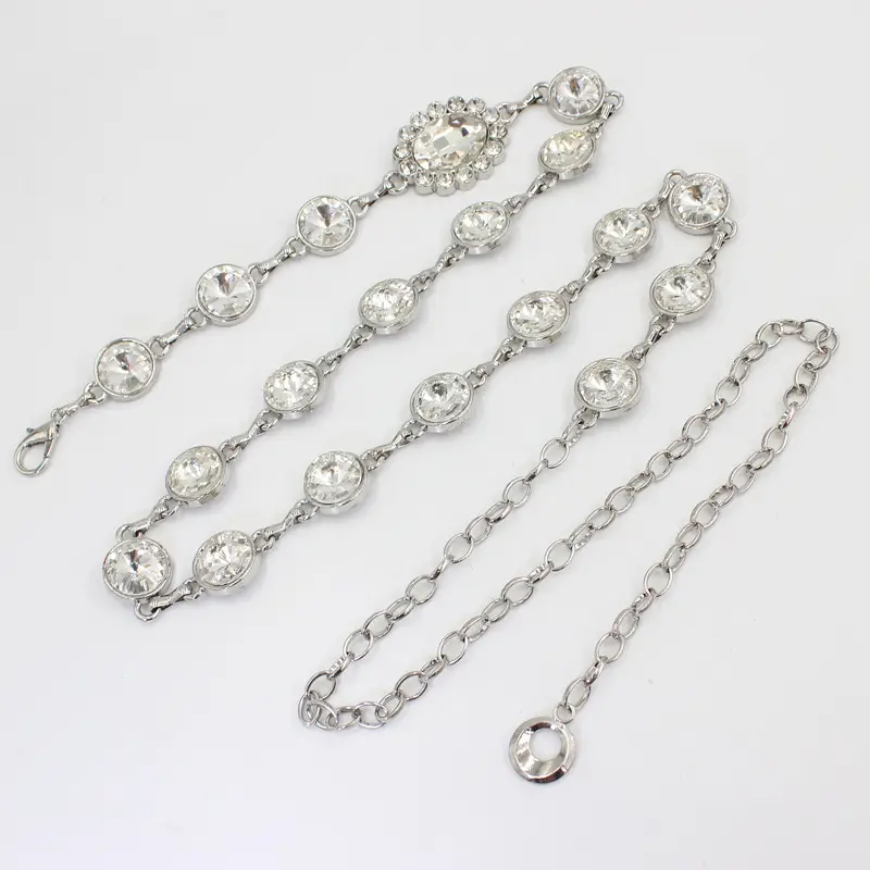 Women's Rhinestone Waist Chain Adjustable Belt Hook - Image 4
