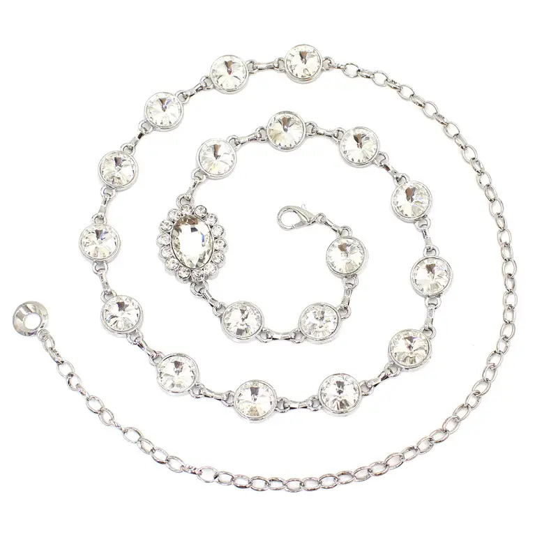 Women's Rhinestone Waist Chain Adjustable Belt Hook - Image 6