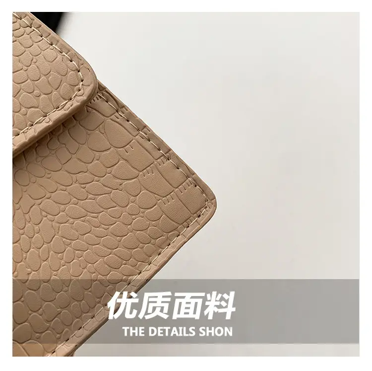 Women Crocodile Bag Beige Square Shoulder Crossbody 2023 — feature 5