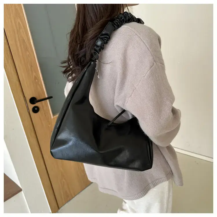 Beige Pleated Shoulder Crossbody Bag for Women — feature 17