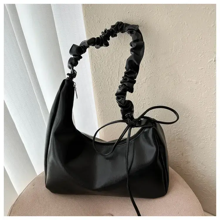 Beige Pleated Shoulder Crossbody Bag for Women — feature 24