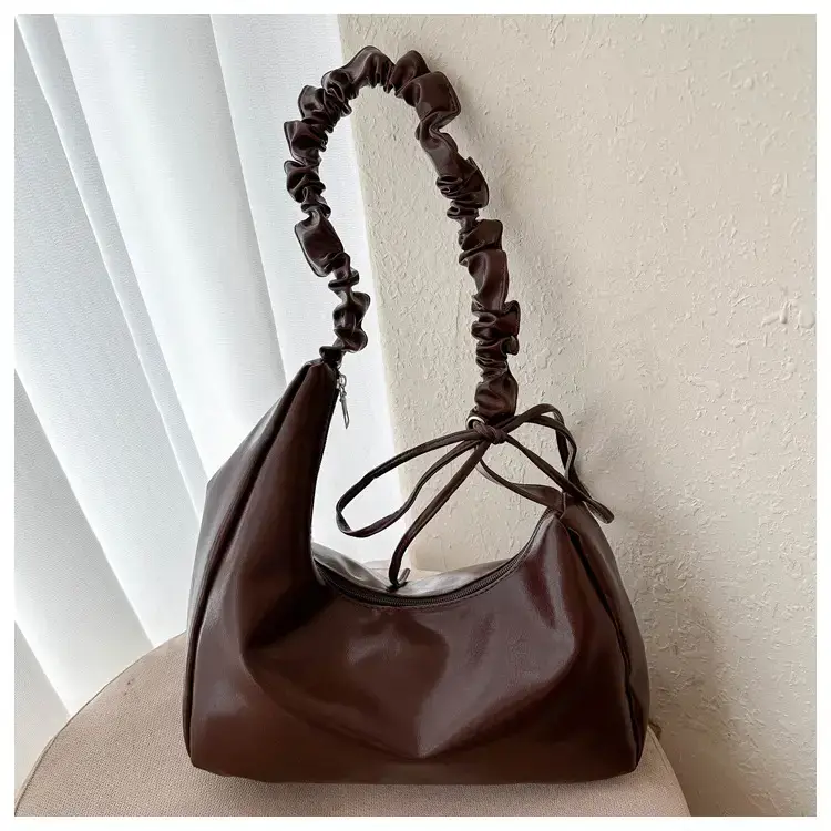 Beige Pleated Shoulder Crossbody Bag for Women — feature 28