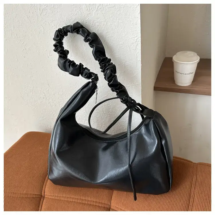 Beige Pleated Shoulder Crossbody Bag for Women — feature 32