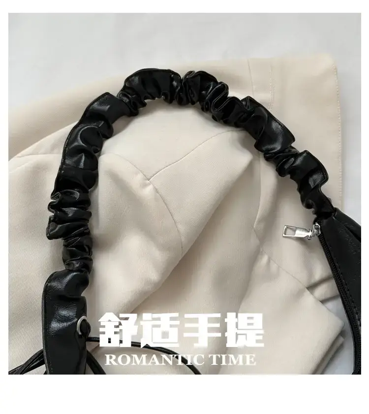 Beige Pleated Shoulder Crossbody Bag for Women — feature 5