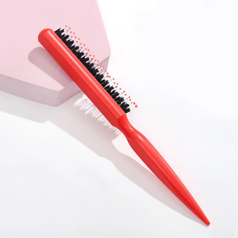 Three-Row Bristle Hair Comb Pink Fluffy Mane Shape - Image 4