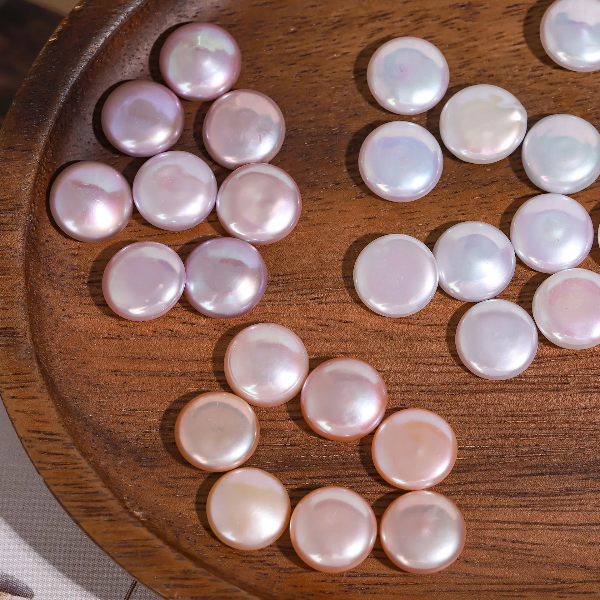 13-16mm High Quality Button Pearls Colorful Oblate Wholesale - Image 5
