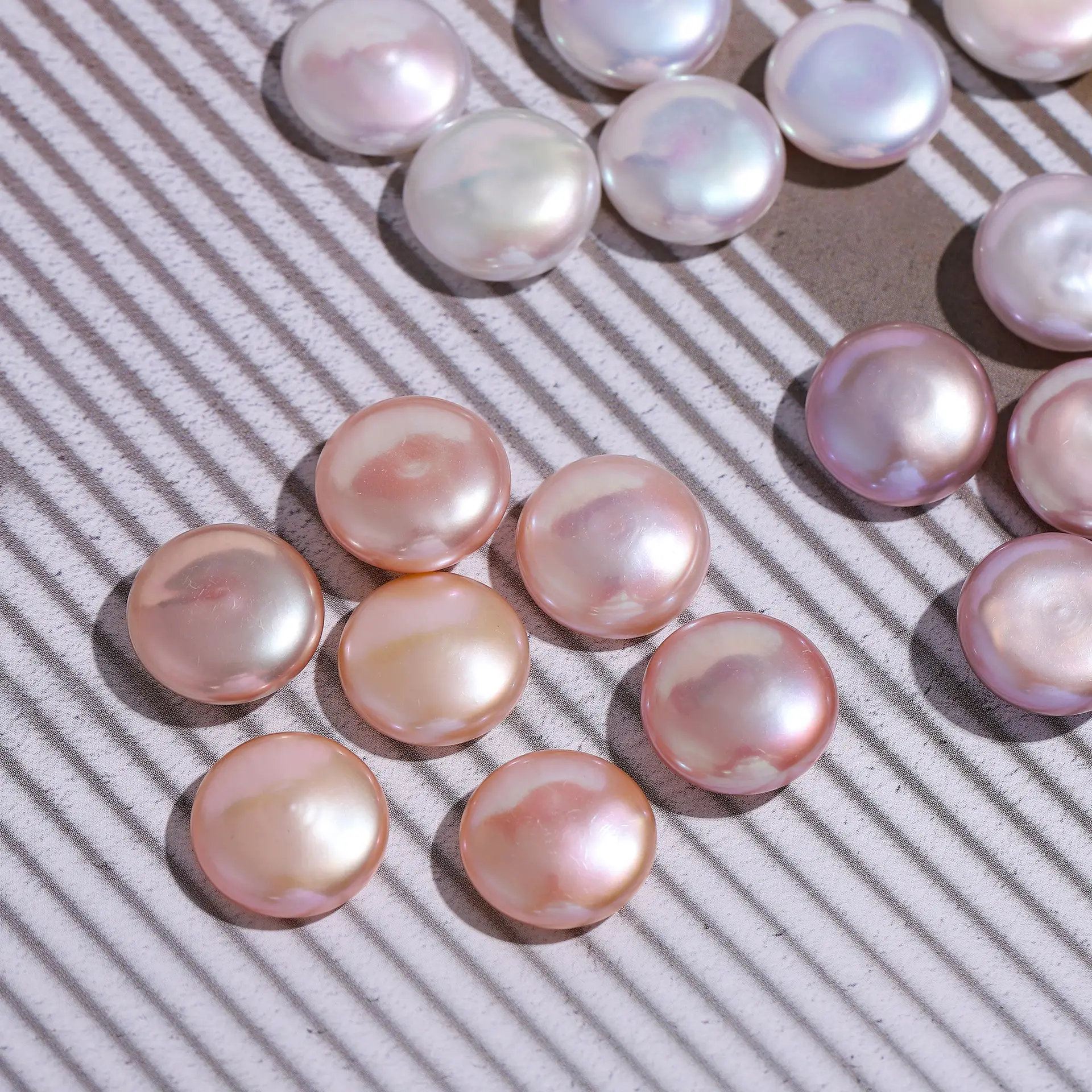 13-16mm High Quality Button Pearls Colorful Oblate Wholesale - Image 6