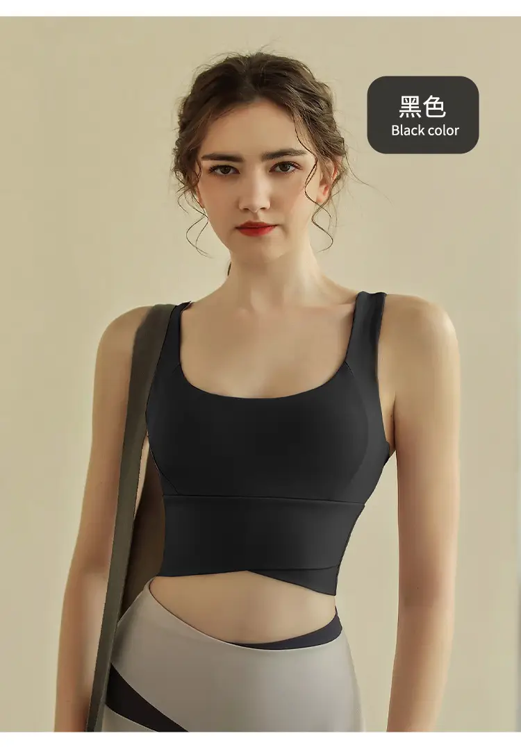 Sports Underwear Women's New Shockproof High Strength Running Fitness Bra Naked Skin-friendly Beauty Back Yoga Vest for Outer Wear — feature 21