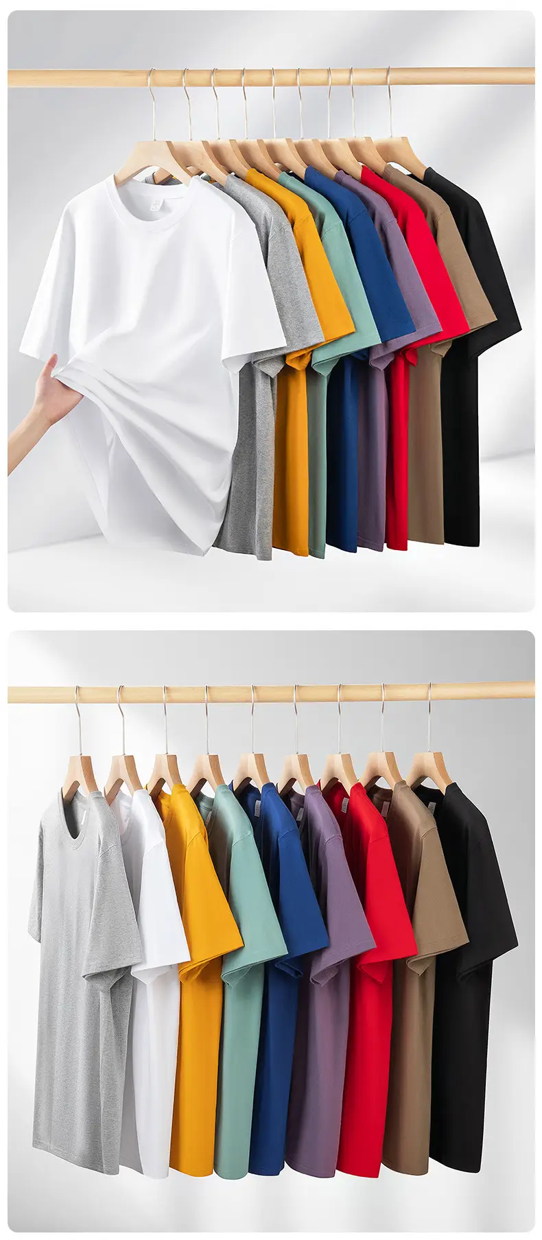 Men Cotton Long Sleeve T-Shirt White Round Neck — feature 18