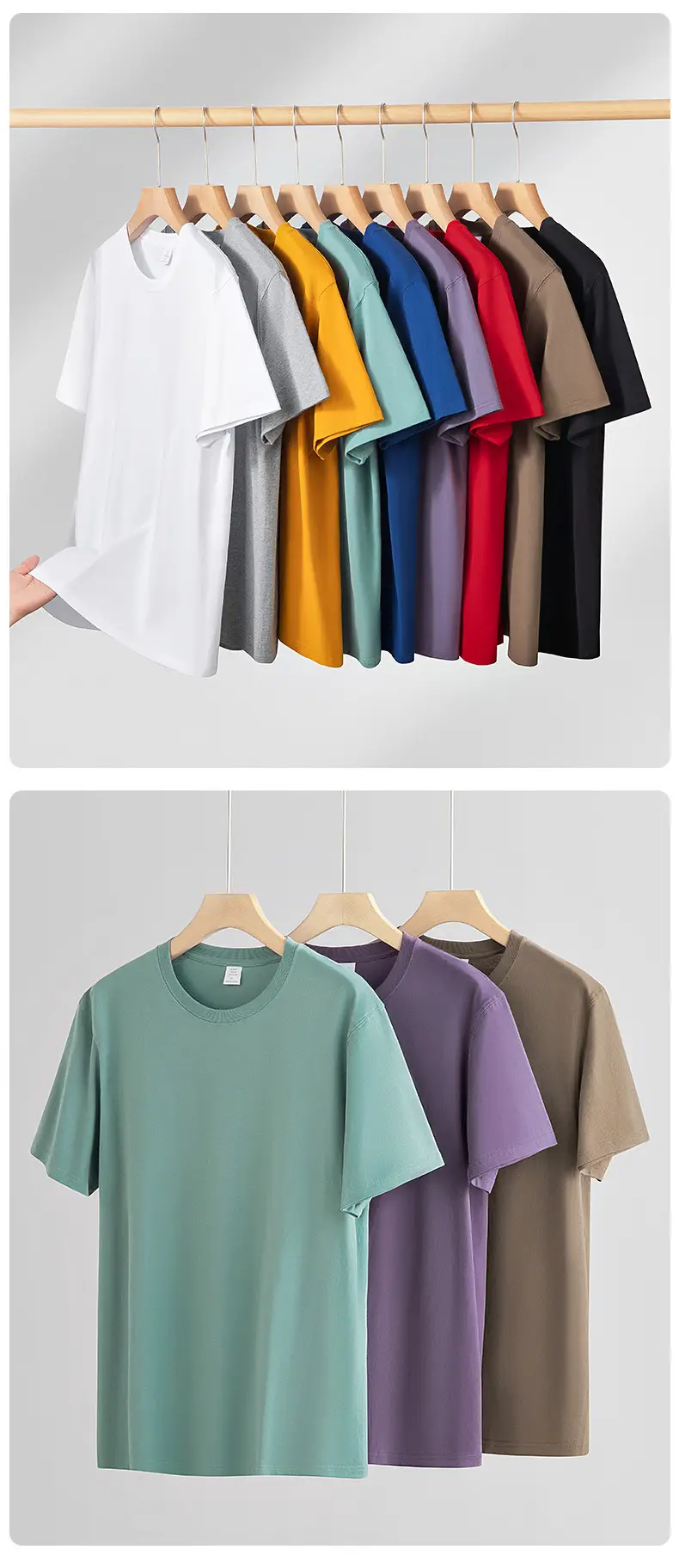 Men Cotton Long Sleeve T-Shirt White Round Neck — feature 20