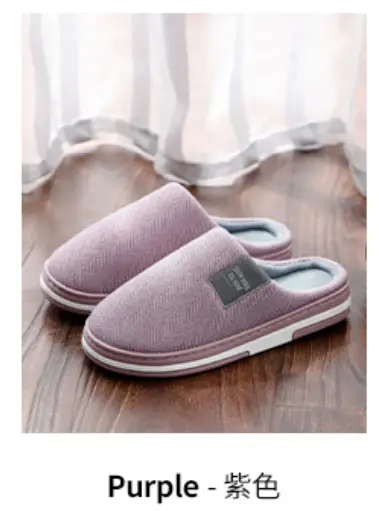 Lidani Home Cotton Slippers Men's Home Autumn and Winter Anti-slip 2023 New Indoor Warm-keeping Fluffy Slippers for Women - Image 6