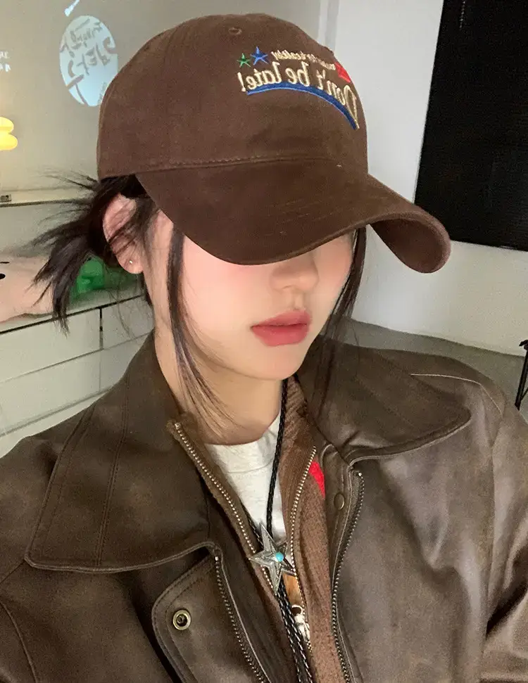 Women American Peaked Cap Brown 2023 New β feature 9
