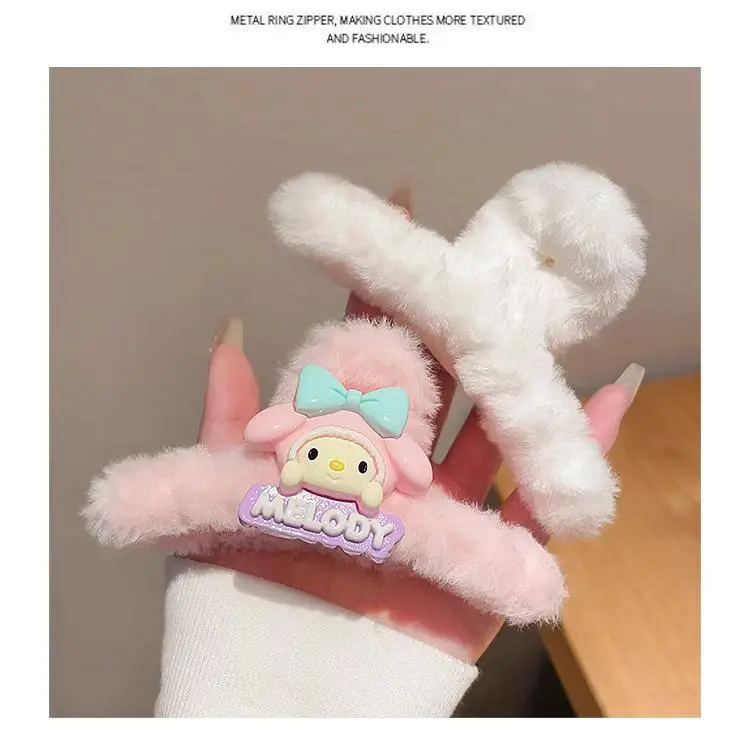 Plush Shark Hair Clip for Women Winter Accessories — feature 8