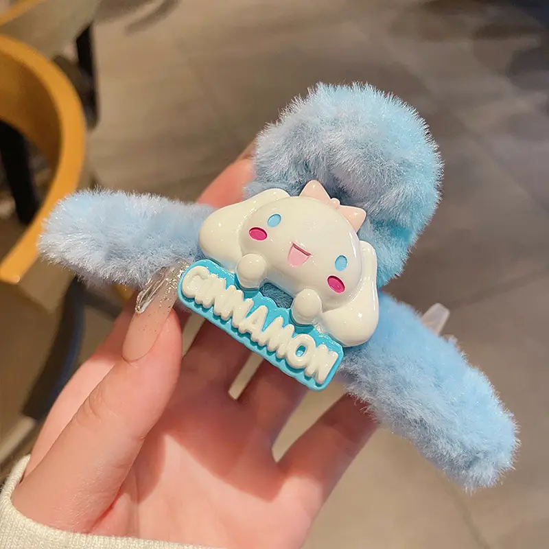 Plush Shark Hair Clip for Women Winter Accessories - Image 5