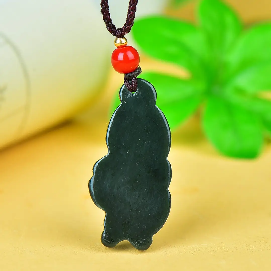 Hetian Jade Tiger Pendant Red Stone - Image 4