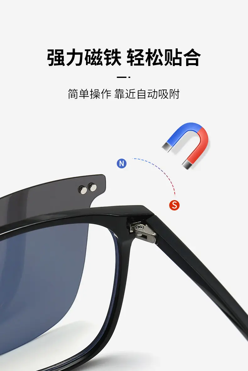 Korean Tr90 Magnetic Sunglasses with Night Vision Lenses — feature 5