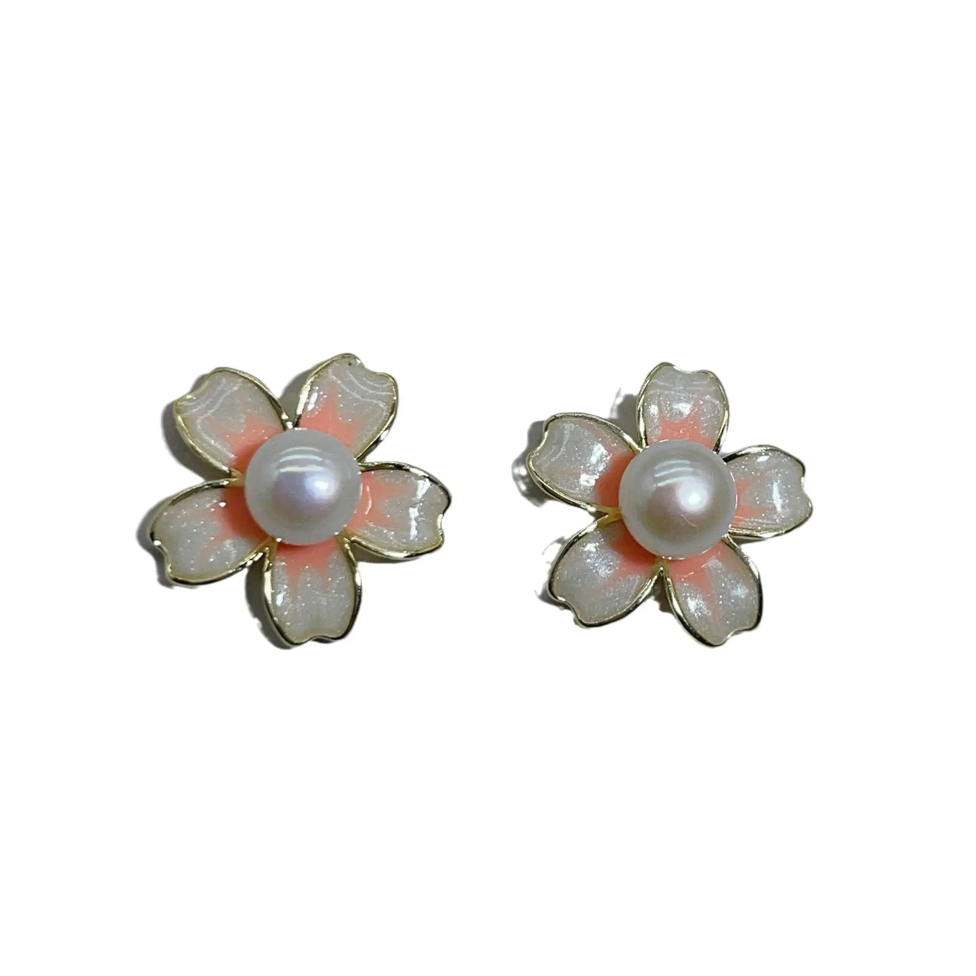 Sakura Blossom Pearl Earrings S925 Silver - Image 7
