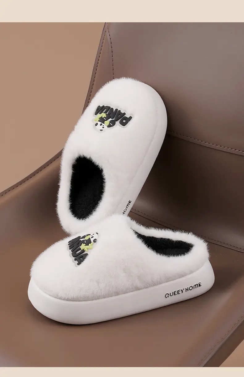 Women Cotton Slippers White Winter Warm Non-Slip — feature 7