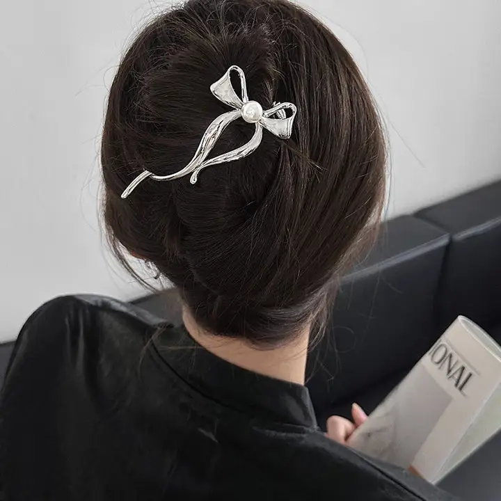 Cold Wind Bow Frog Buckle Hairpin Women's 2024 New — feature 21