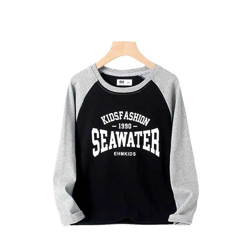 Kids Korean Style Raglan Sleeve T-Shirt Yellow Blue Large - Image 8