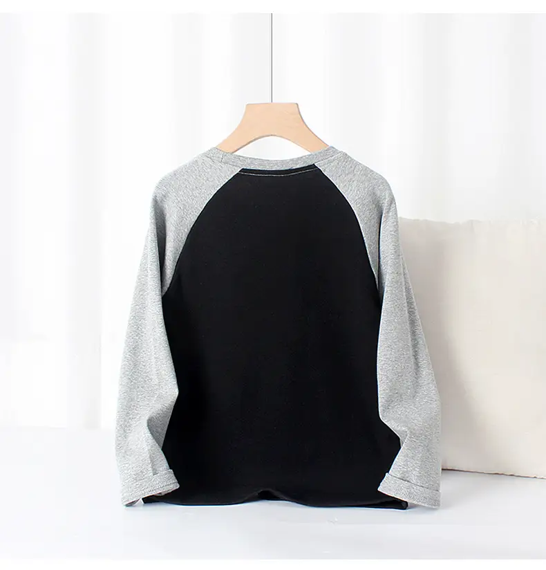 Kids Korean Style Raglan Sleeve T-Shirt Yellow Blue Large — feature 39