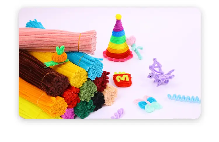 Macaron color torsion bar diy material bag wholesale simulation plush wool folding bar torsion bar material bouquet — feature 15