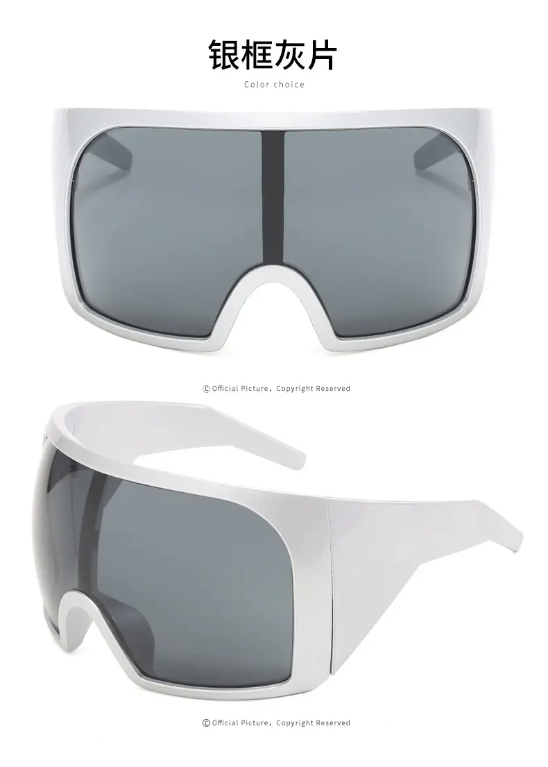 Large Frame Outdoor Sports Sunglasses UV Protection White — feature 56