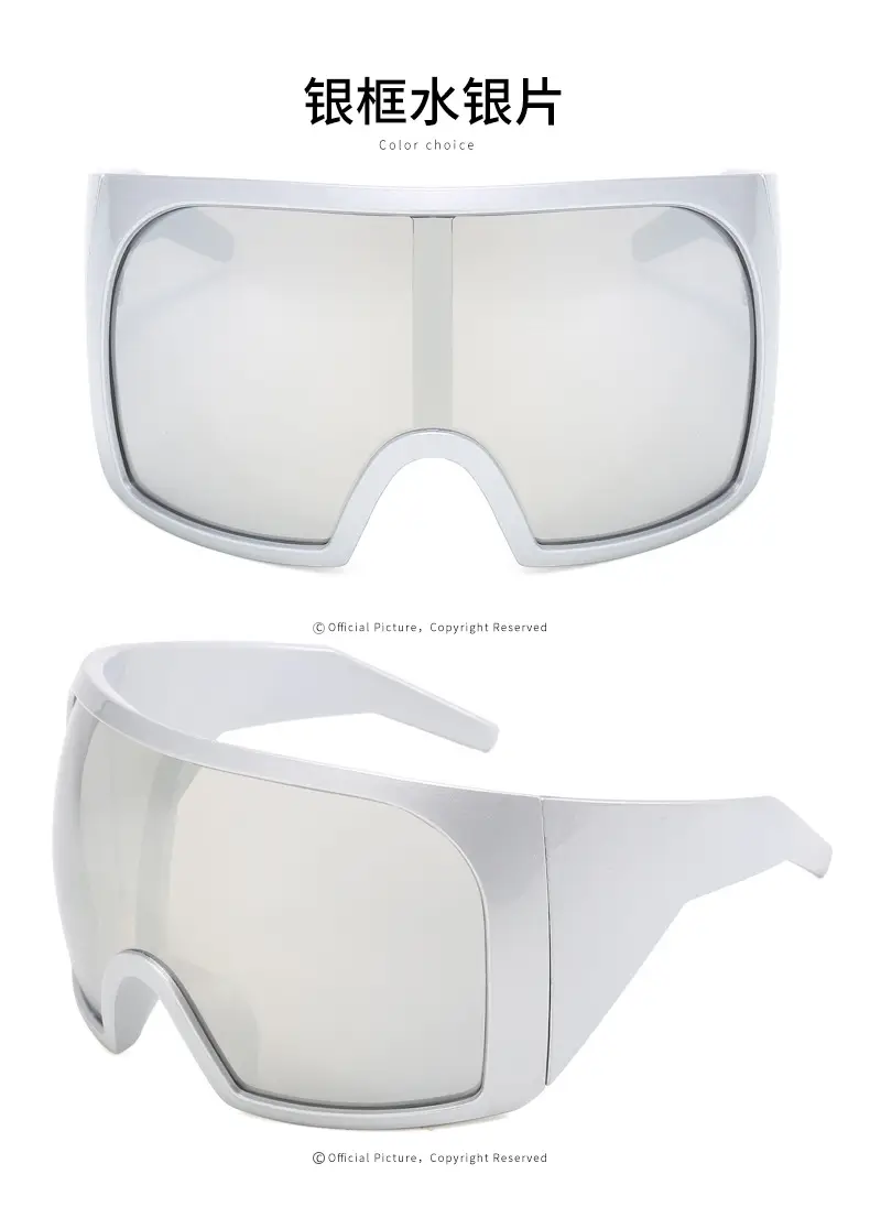 Large Frame Outdoor Sports Sunglasses UV Protection White — feature 58