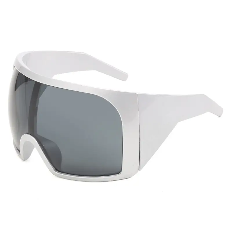 Large Frame Outdoor Sports Sunglasses UV Protection White - Image 3