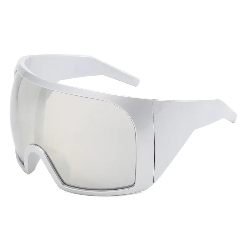 Large Frame Outdoor Sports Sunglasses UV Protection White - Image 6