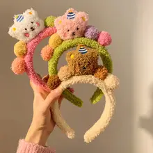 Plush Colorful Headband with Pom Pom Face — feature 11