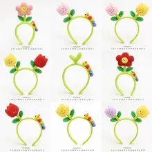 Plush Colorful Headband with Pom Pom Face — feature 3