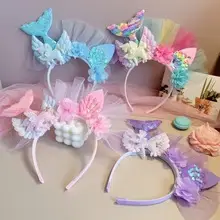 Plush Colorful Headband with Pom Pom Face — feature 5