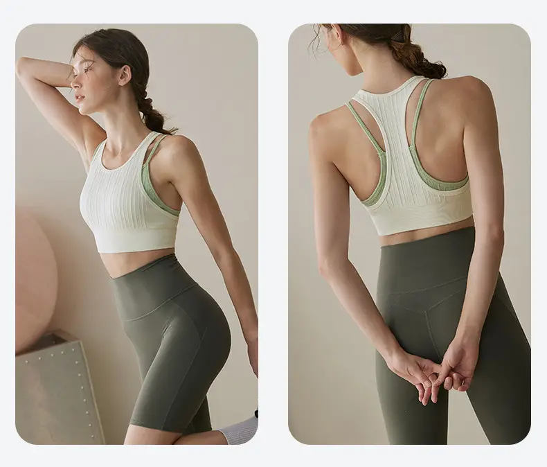 Green Cross-Back Yoga Bra for Women Autumn 2025 — feature 16