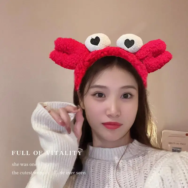 Cute Face Wash Hair Hoop for Women Pink Plush - Image 103