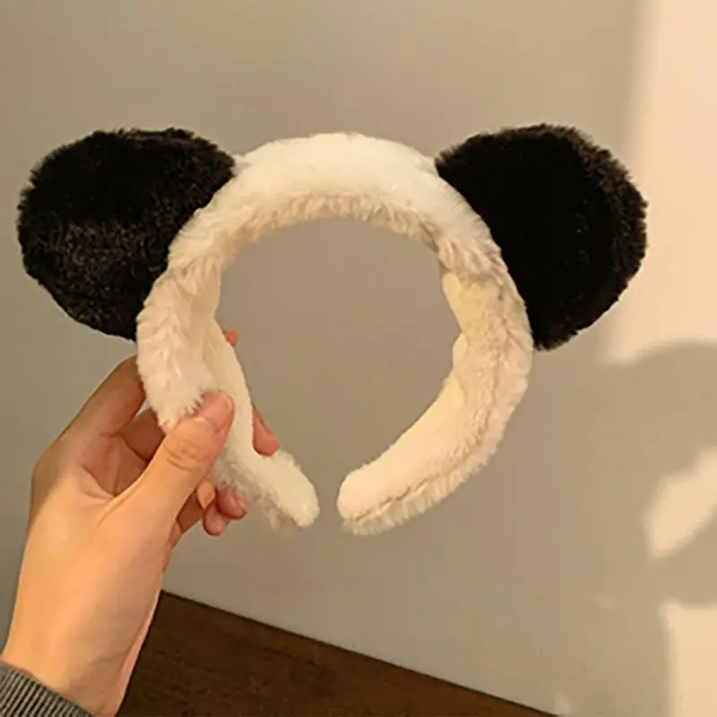 Cute Face Wash Hair Hoop for Women Pink Plush - Image 35