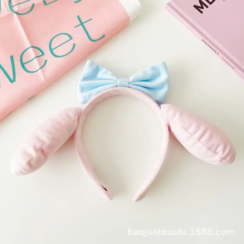 Cute Face Wash Hair Hoop for Women Pink Plush - Image 45