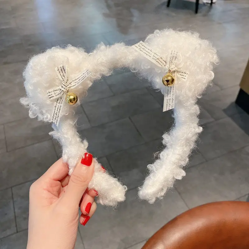 Cute Face Wash Hair Hoop for Women Pink Plush - Image 48