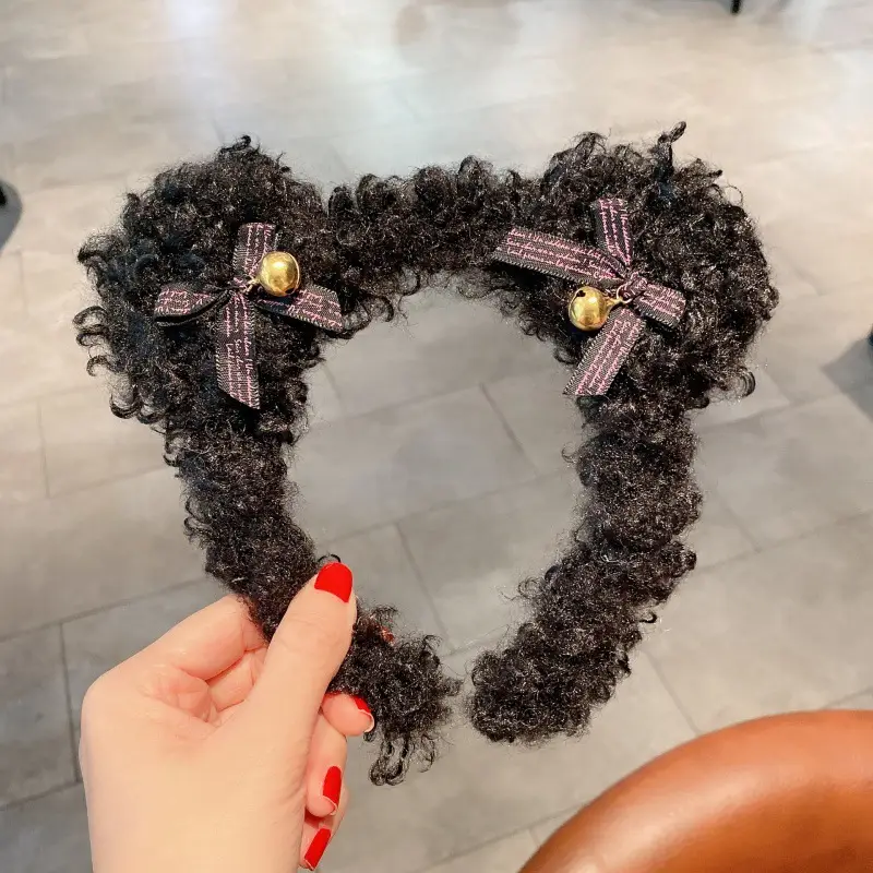 Cute Face Wash Hair Hoop for Women Pink Plush - Image 50