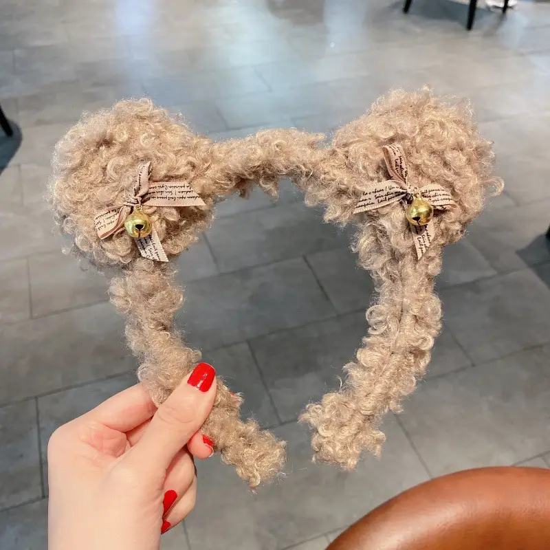 Cute Face Wash Hair Hoop for Women Pink Plush - Image 51