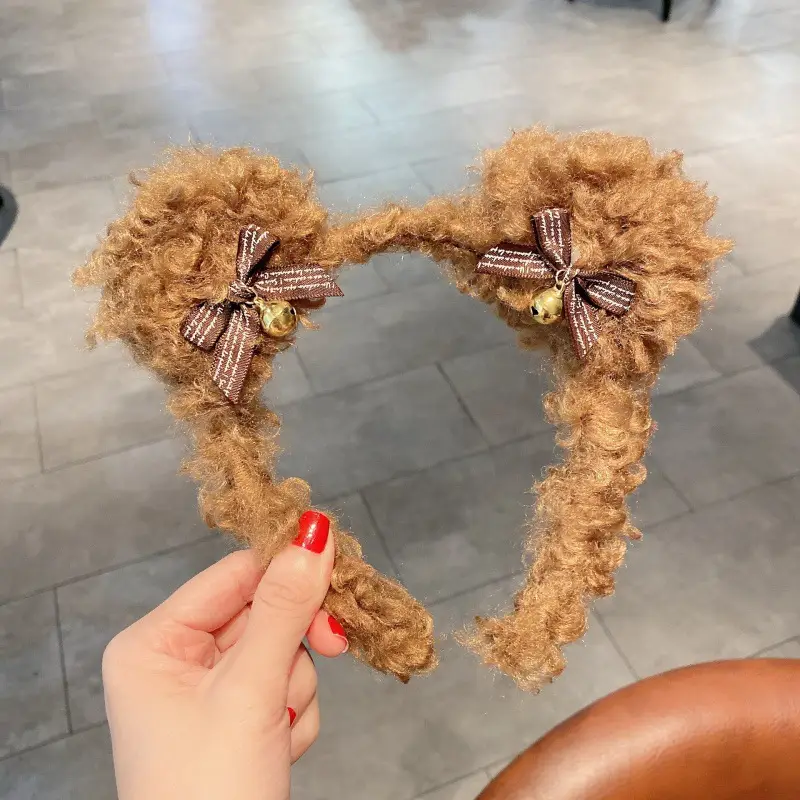 Cute Face Wash Hair Hoop for Women Pink Plush - Image 52