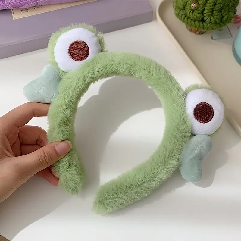 Cute Face Wash Hair Hoop for Women Pink Plush - Image 56