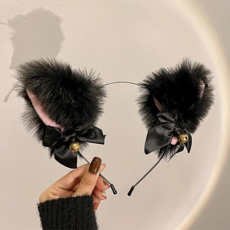 Cute Face Wash Hair Hoop for Women Pink Plush - Image 64