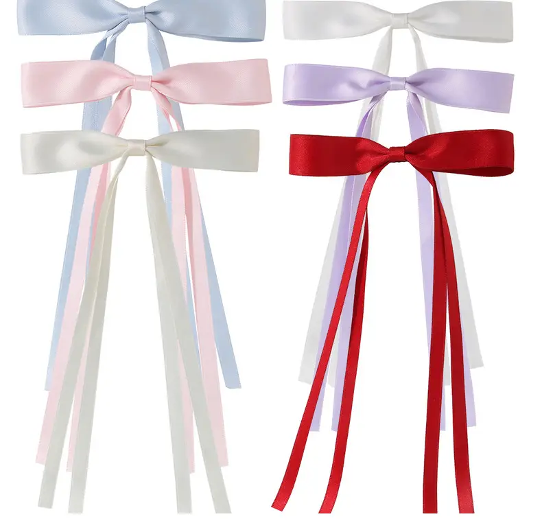 Multicolor Bow Hairpins with Tassels for Girls — feature 7